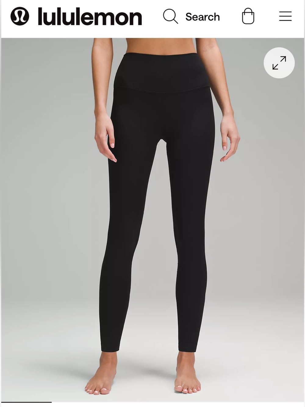 Rubber Lululemon Black Align Legging